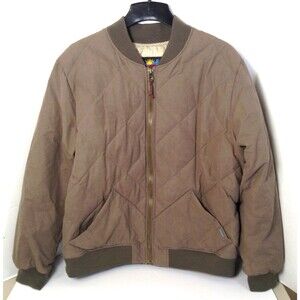 Eddie Bauer 1936 Skyliner Heritage Down Jacket Men XL Brown Bomber Quilted Down